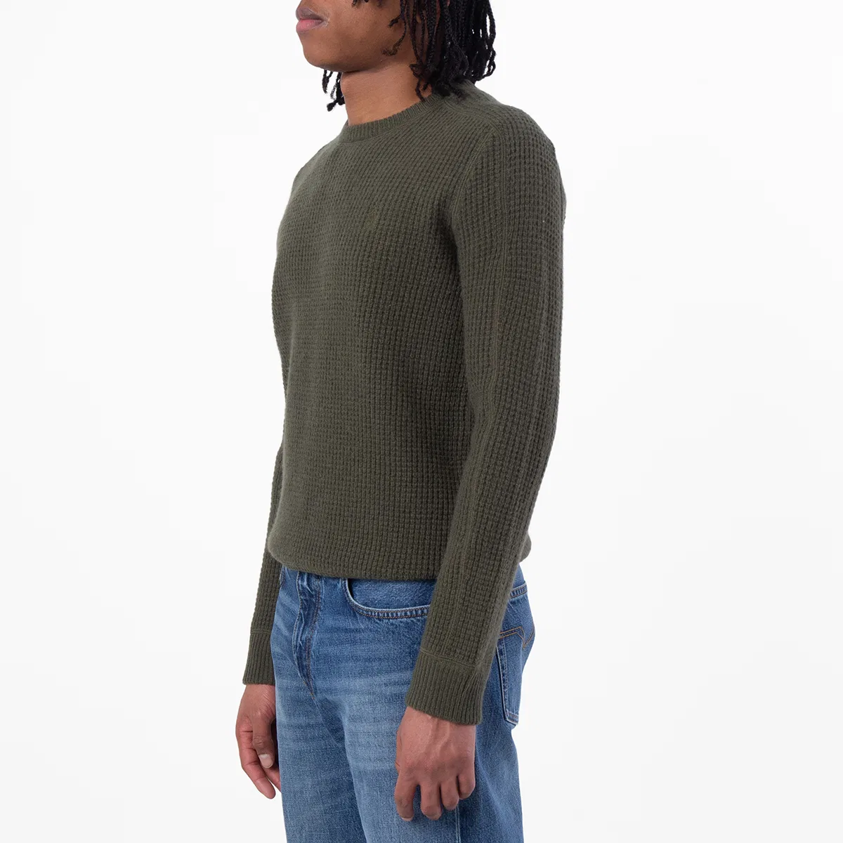 Свитер с вафельным узором Regular Fit Waffle Knit Sweater Polo Ralph Lauren, New Olive — фото 2