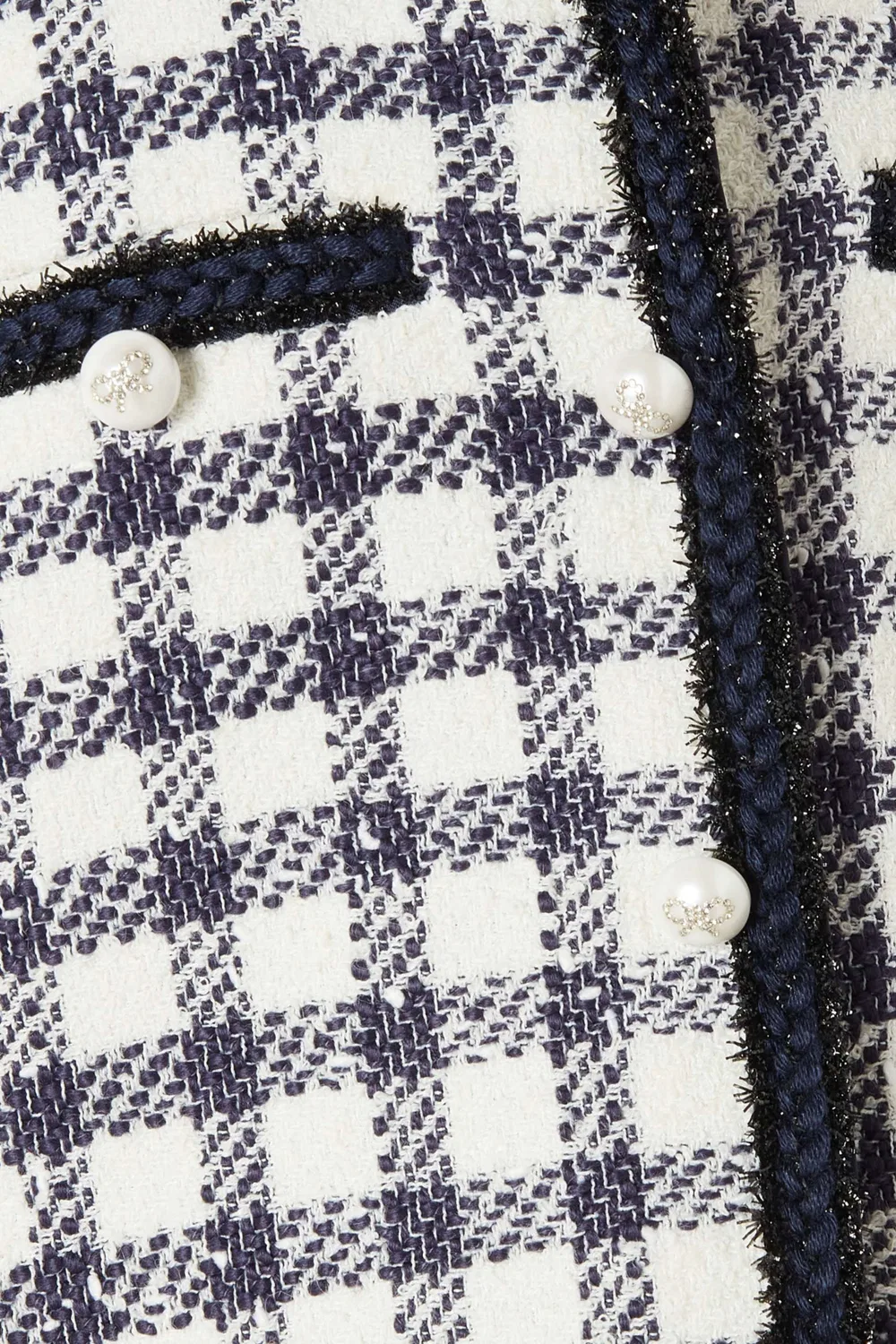 Куртка из букле на шерстяной основе Check Boucle Self Portrait — фото 4