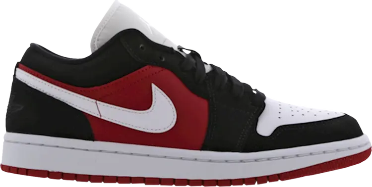 

Кроссовки Wmns Air Jordan 1 Low Black White Gym Red, красный