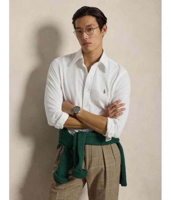 Мужская рубашка оксфорд Regular Fit Polo Ralph Lauren, белый