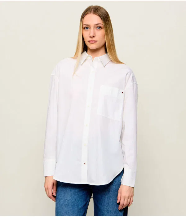 Женская рубашка оверсайз Tommy Hilfiger, белый