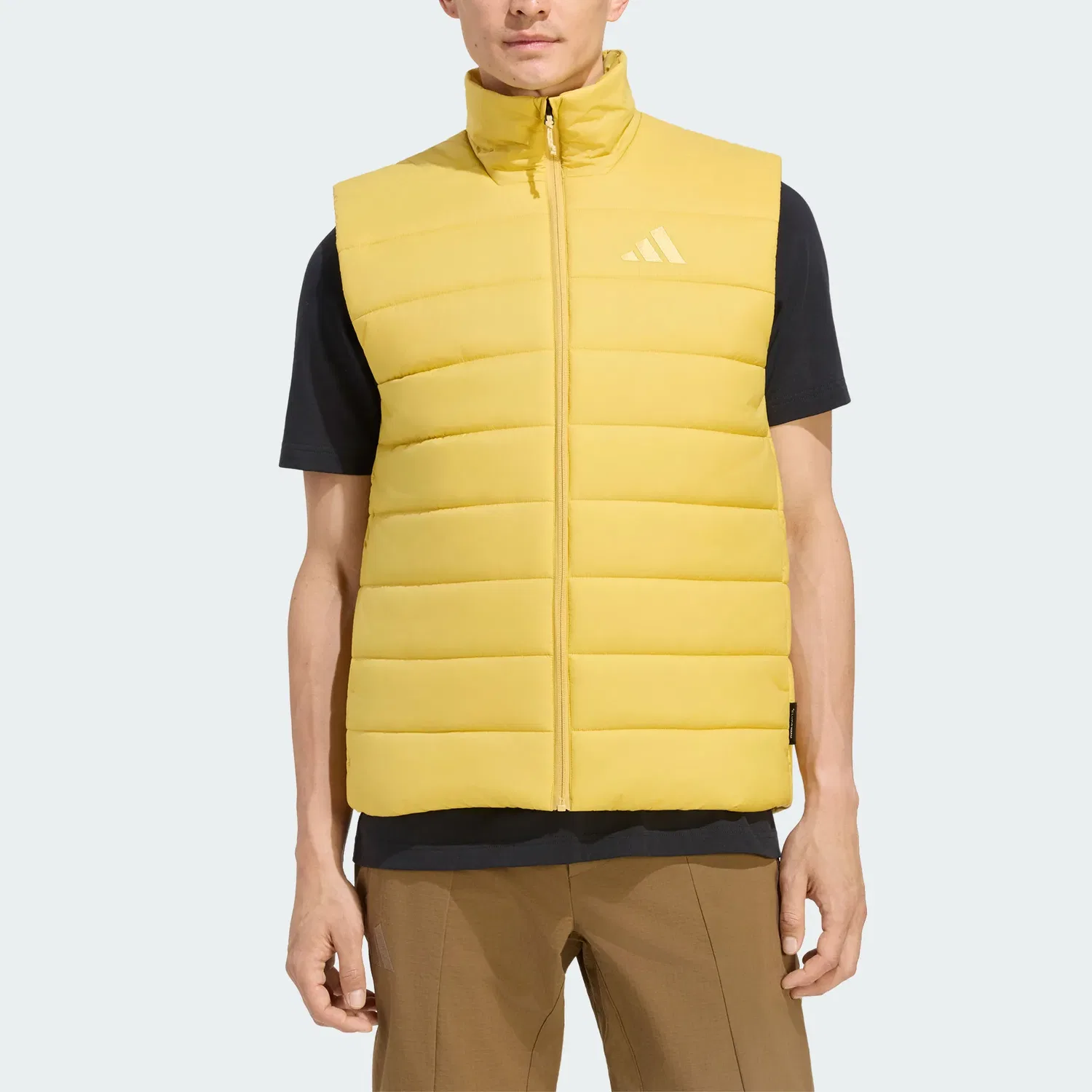 Мужской жилет с воротником-стойкой ESSENTIALS Adidas, Light Earth Gold — фото 4