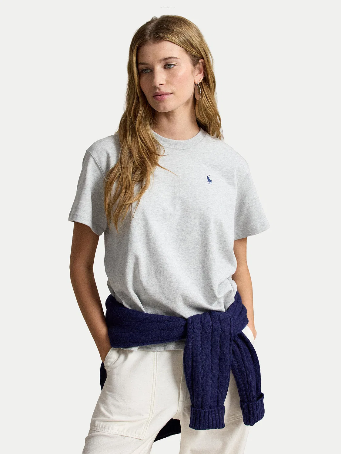 Женская футболка стандартного кроя Polo Ralph Lauren, серый