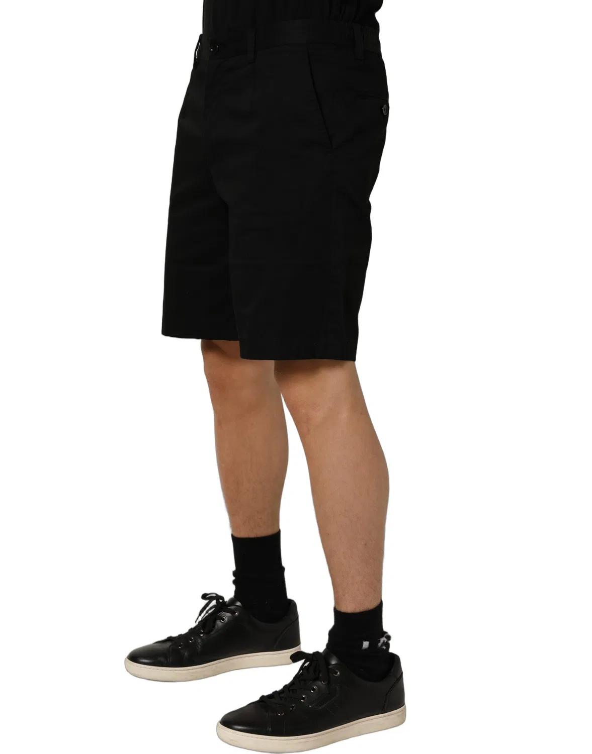 Мужские шорты-бермуды прямого кроя с логотипом Bermuda Dolce & Gabbana, Black — фото 4