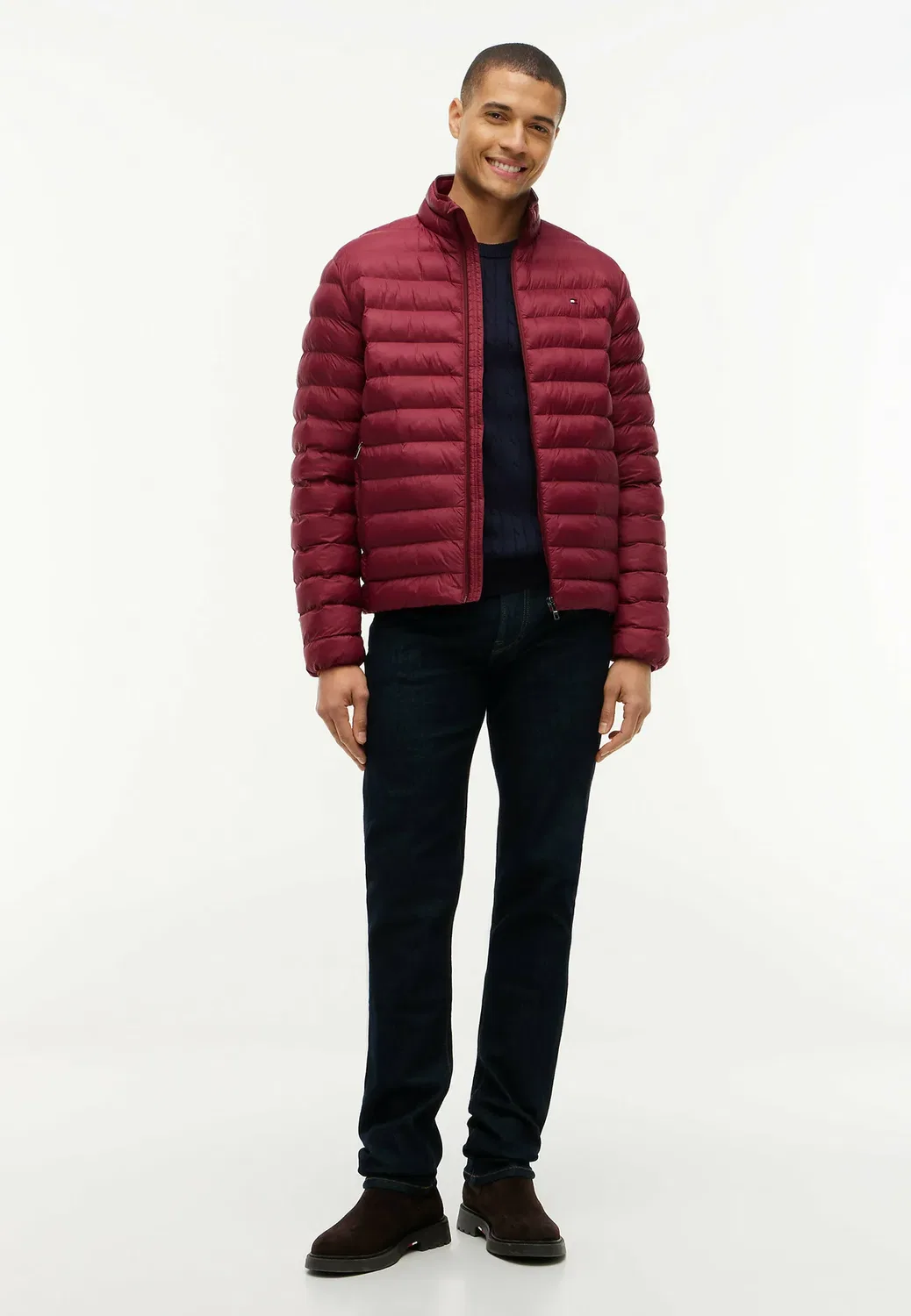 Удобная, компактная стеганая куртка - зимняя куртка Tommy Hilfiger, Burgundy — фото 2