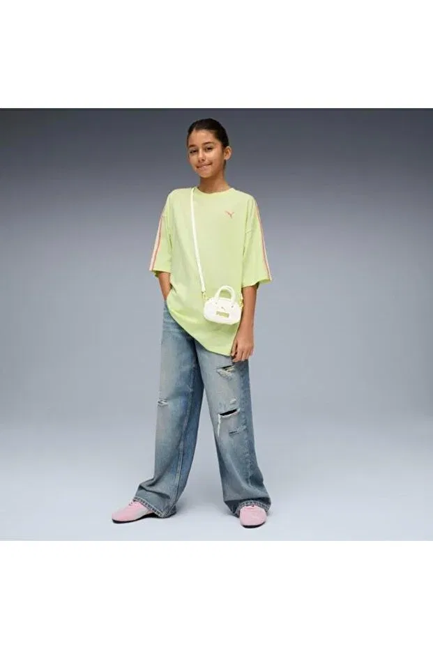 Детская футболка с принтом Oversized Graphic Puma, Green — фото 3