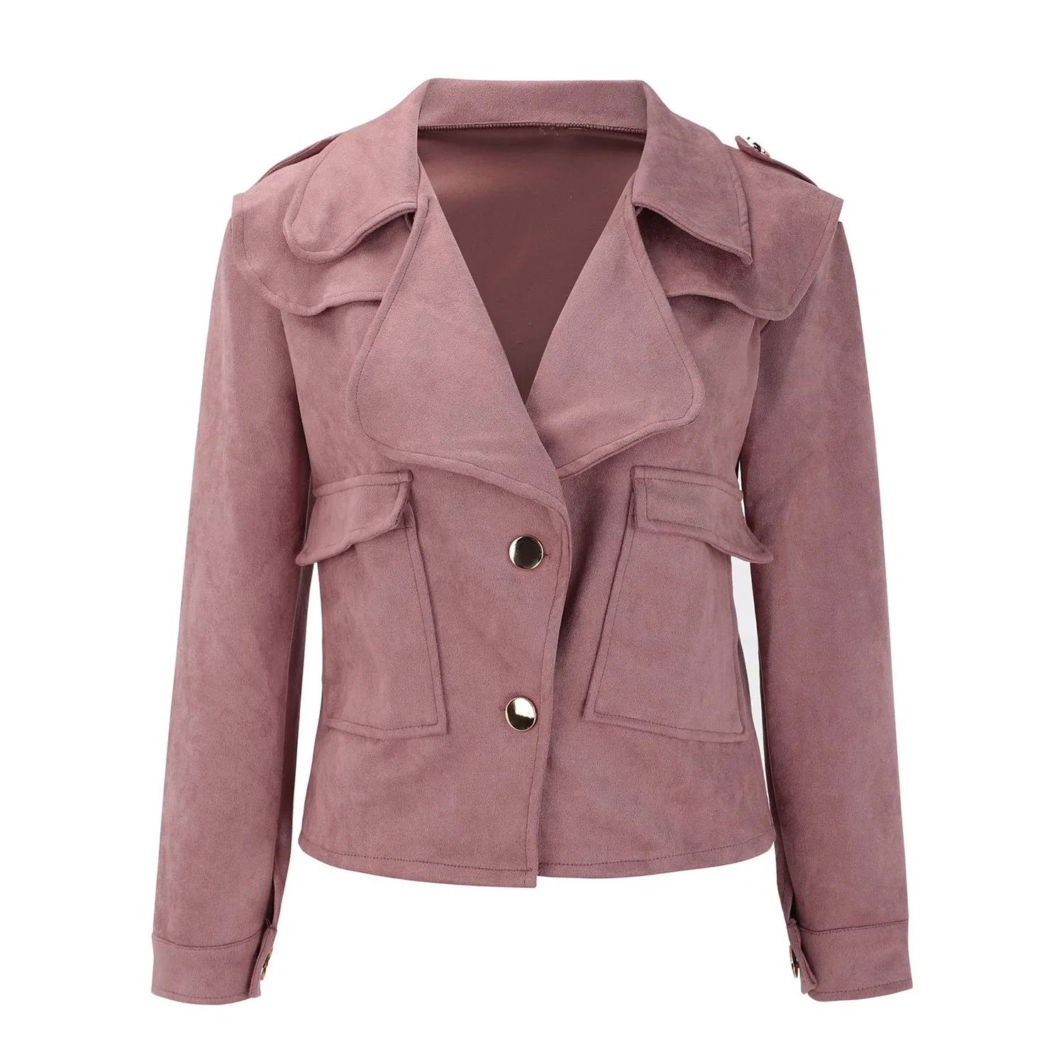 Женская куртка из экокожи с длинным рукавом, Z21 Rosa — фото 3