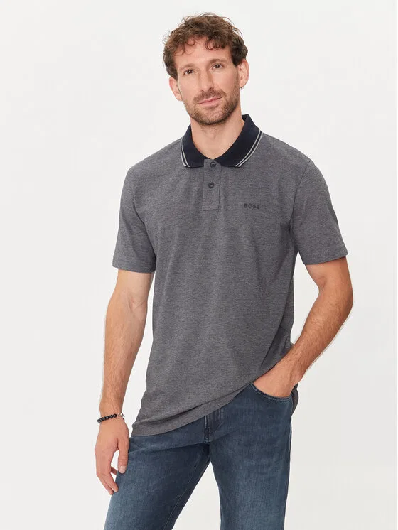 Поло relaxed fit Peoxfordnew Boss, темно-синий
