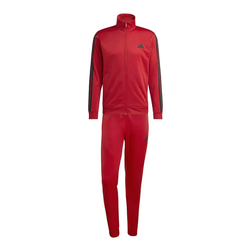 Мужской спортивный костюм с принтом 3 Stripes Tricot Adidas, Red — фото 3