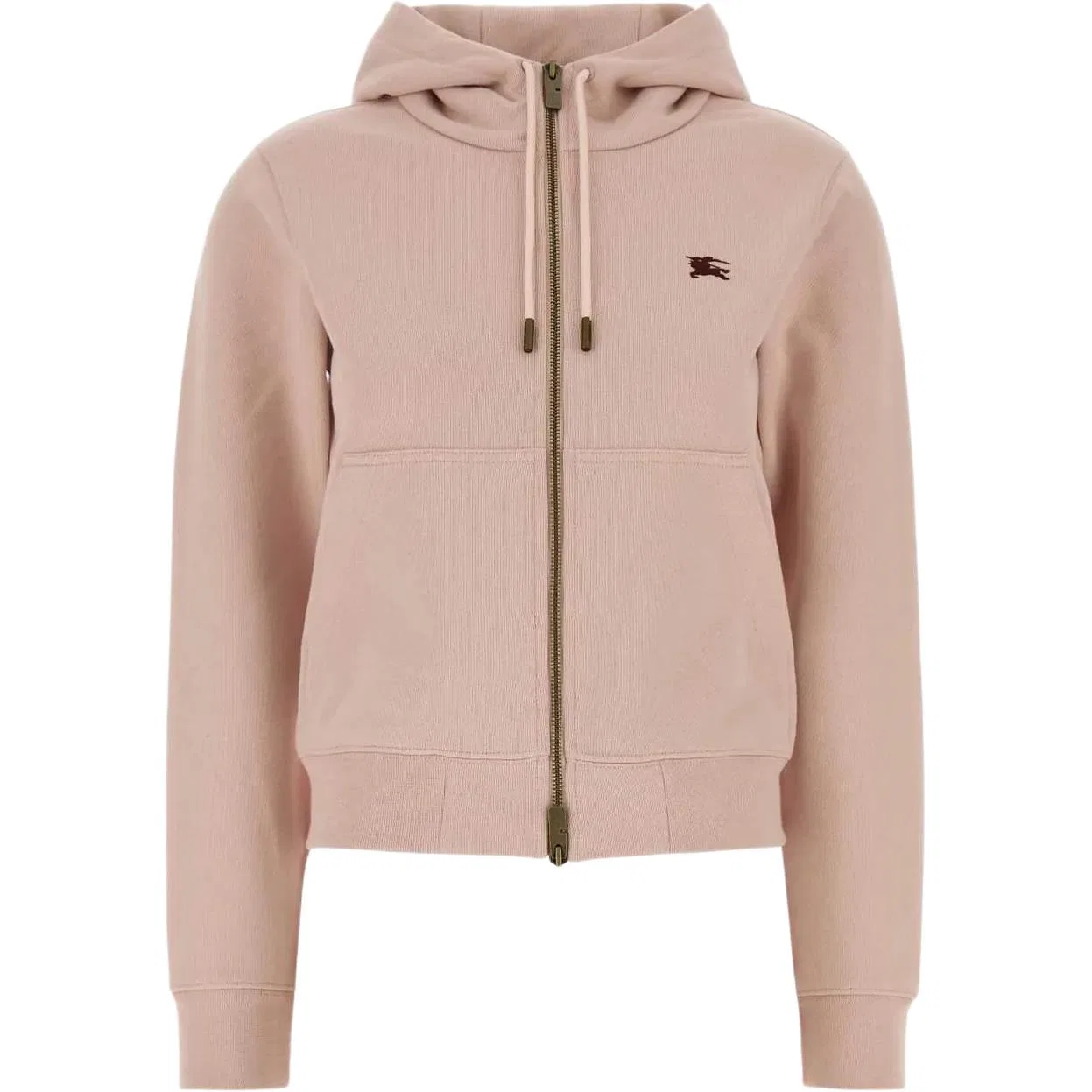 Женский худи с капюшоном прямого кроя Light Pink Burberry