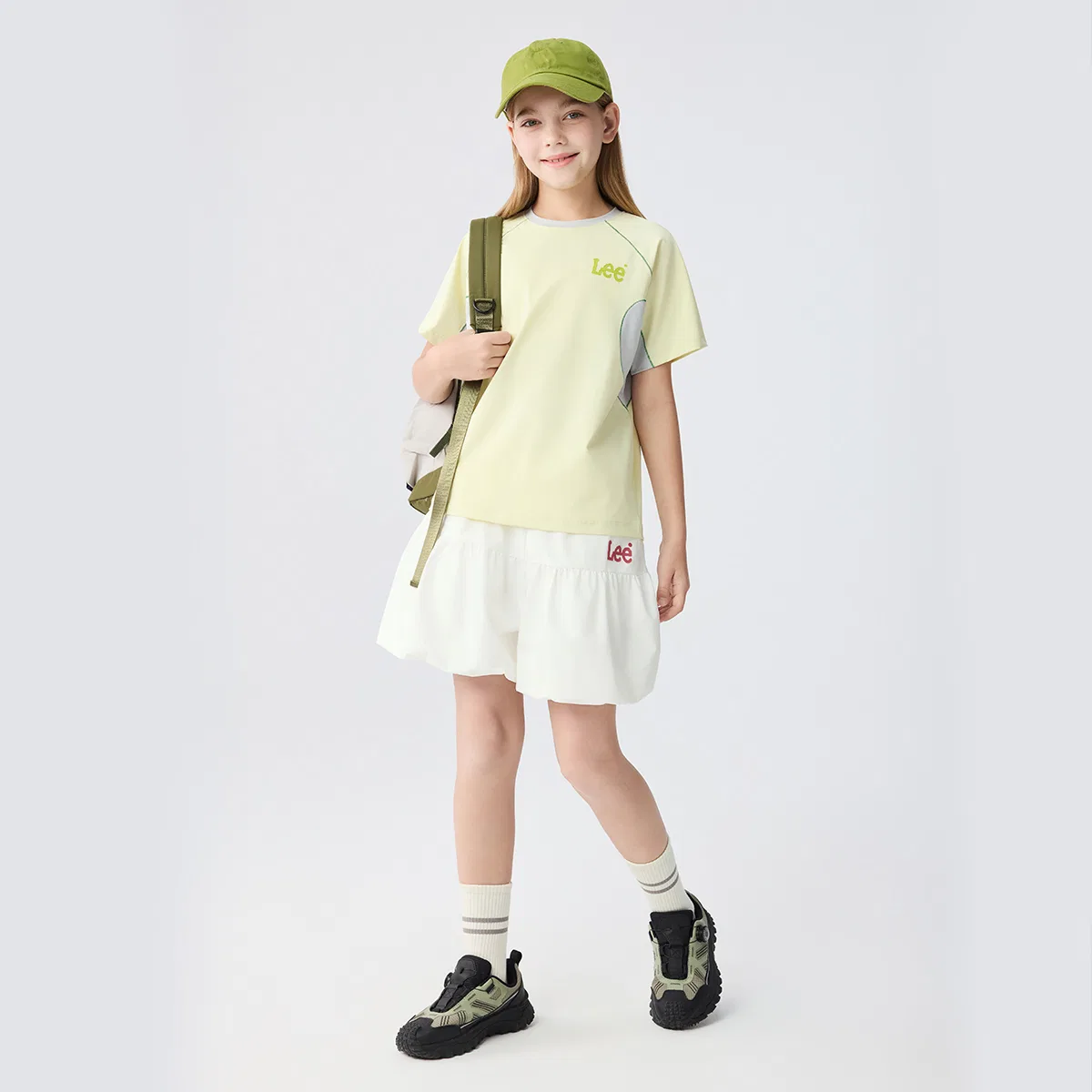 Детская футболка с защитой от солнца и быстросохнущая Lee, Lime Green — фото 4