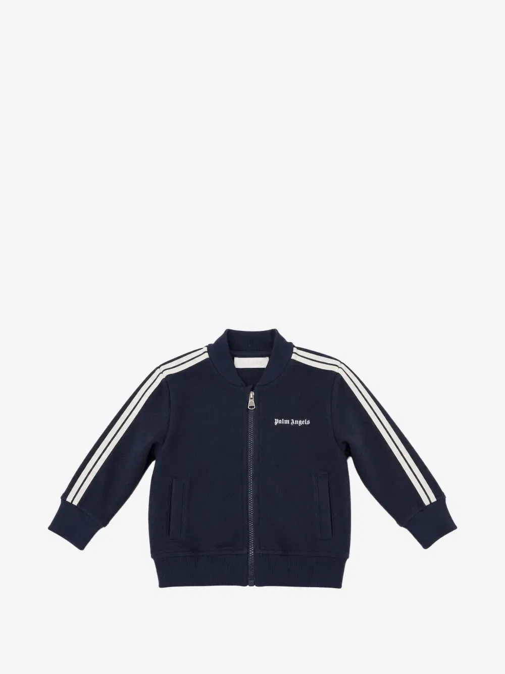 Толстовка на молнии с логотипом Palm Angels Kids, синий