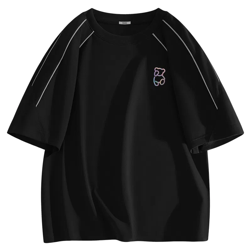 Детская футболка с принтом Heavyweight Cotton Skin-Friendly Soft Black MINISO, Black