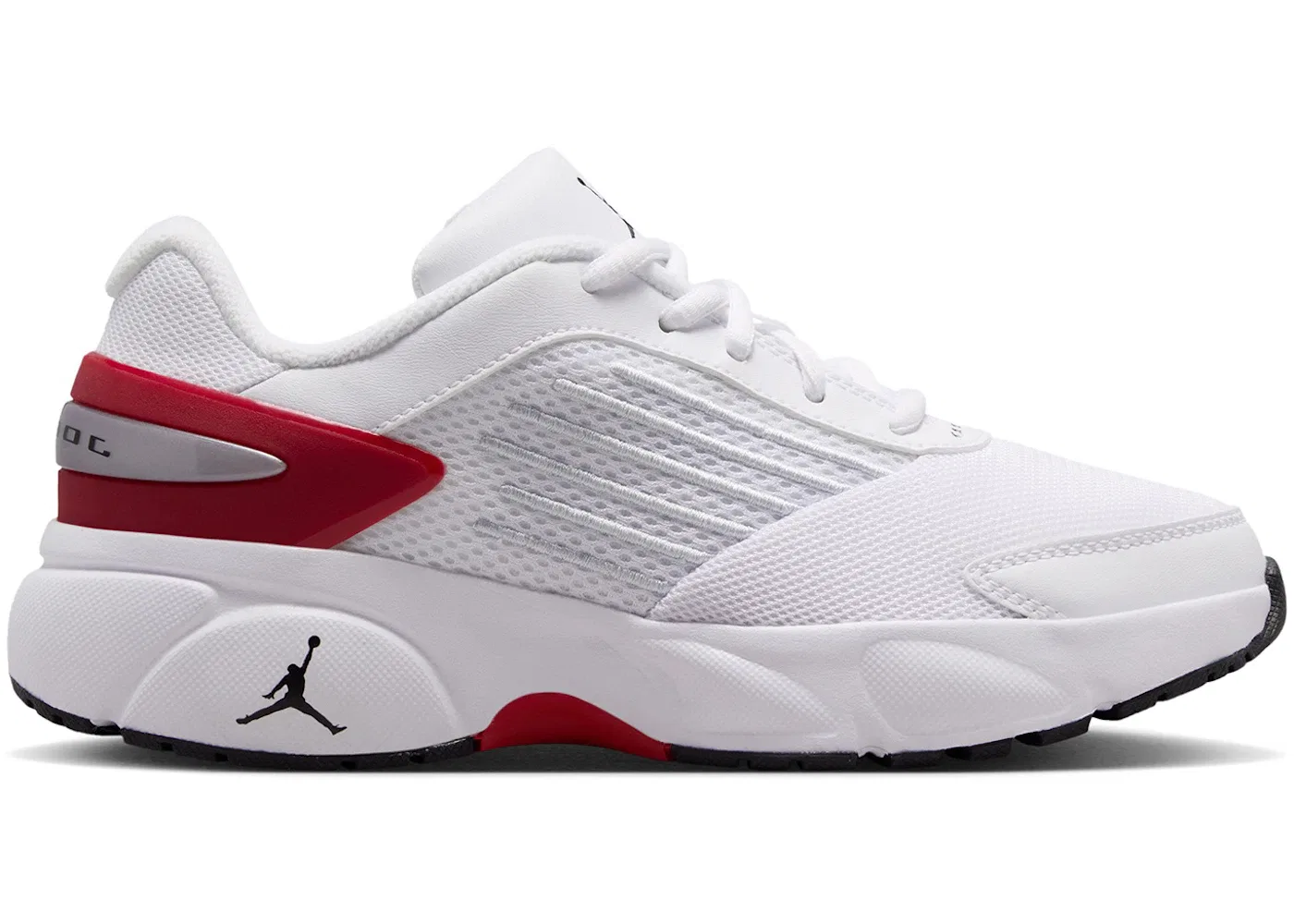 Детские кроссовки Lifestyle с сетчатым верхом Jordan Trunner Flow Jordan, White Gym Red Metallic Silver Black