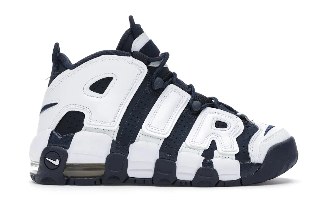 Детские кроссовки Lifestyle Nike Air More Uptempo, White/Metallic Gold-University Red-Midnight Navy