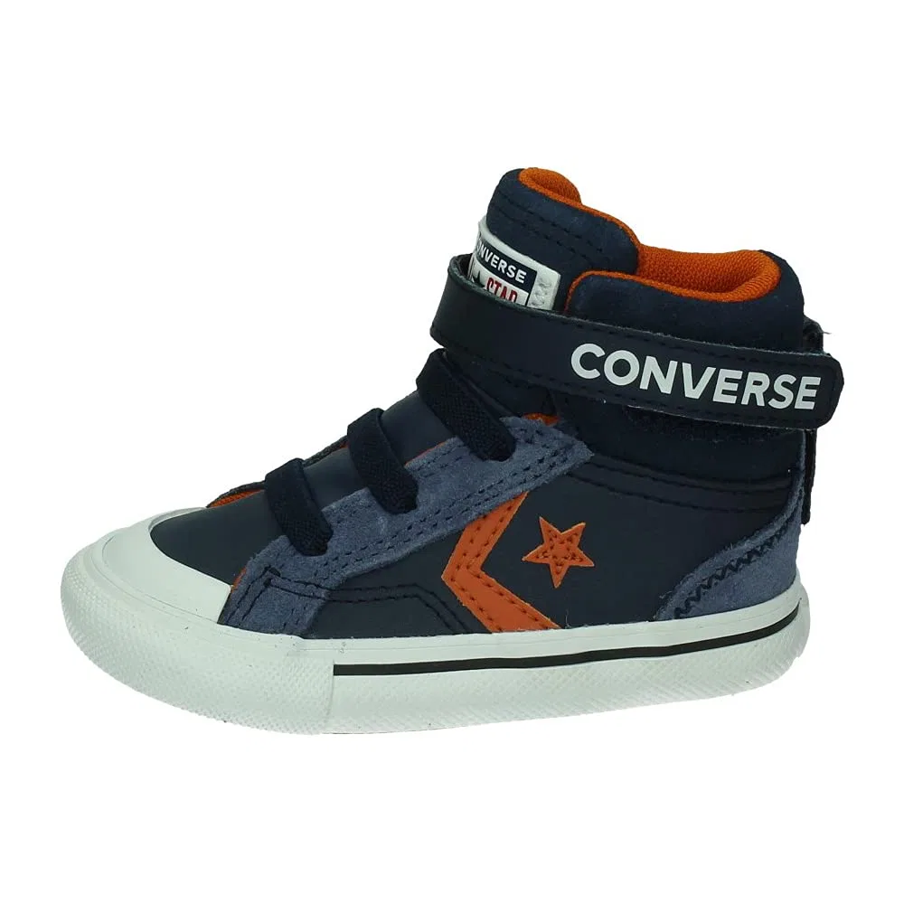 Детские кроссовки для мальчиков кожаные Converse Pro Blaze Strap, Blue