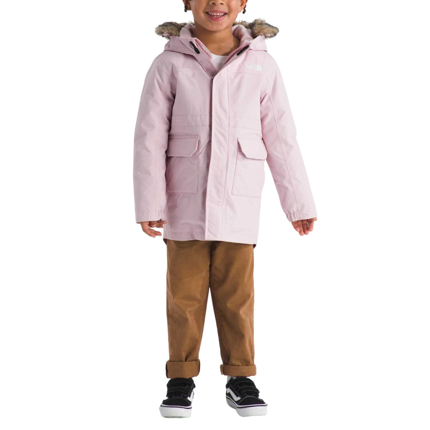 Детский пуховик розовый THE NORTH FACE