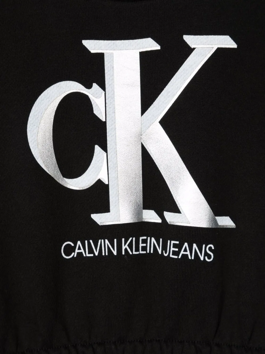 Хлопковое платье‑свитшот с логотипом Calvin Klein, черный — фото 3