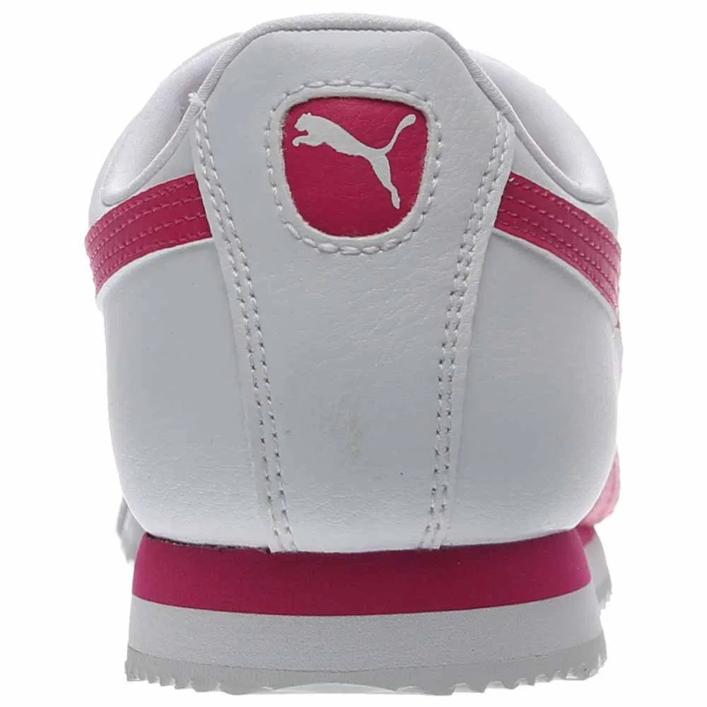 Детские кроссовки для мальчиков легкие Roma Basic PUMA, White Fuchsia Purple — фото 4