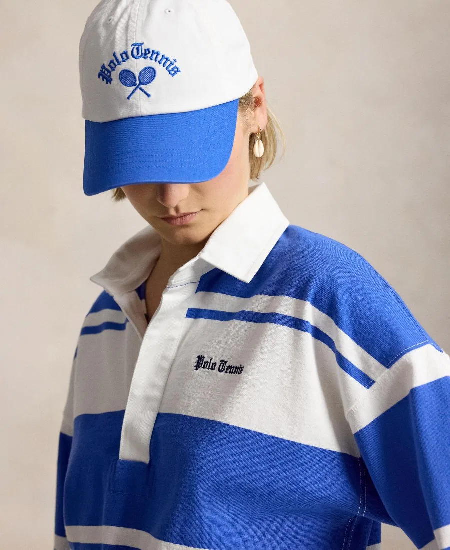 Рубашка из хлопка с воротником-поло US Open Polo Ralph Lauren, New Iris Blue/White — фото 4