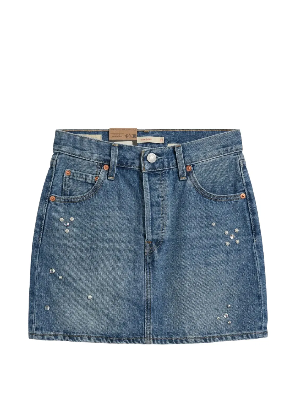 Юбка Icon с синими кристаллами Levi's, синий