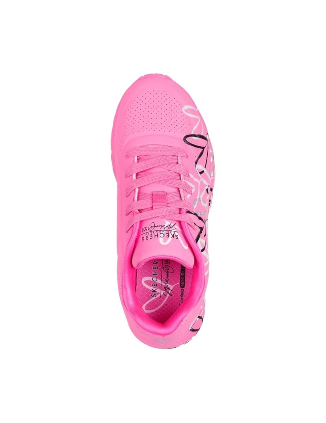 Детские кроссовки с принтом Uno Lite Metallic Love Skechers, Роза — фото 4