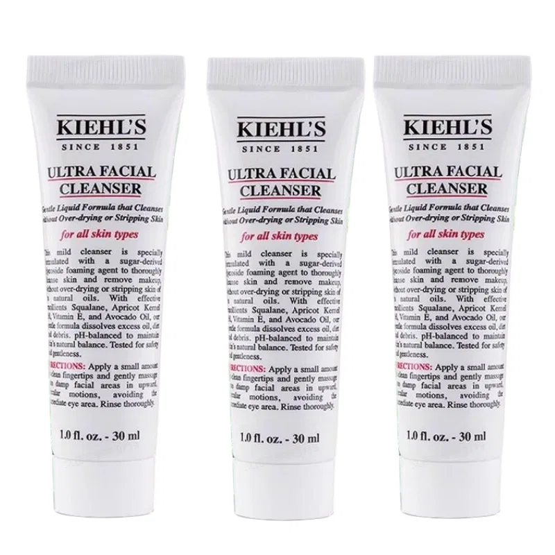 Набор очищающих средств Kiehl's High Moisturizing Facial Cleanser, 30 мл x 3, Kiehl's, White — фото 2