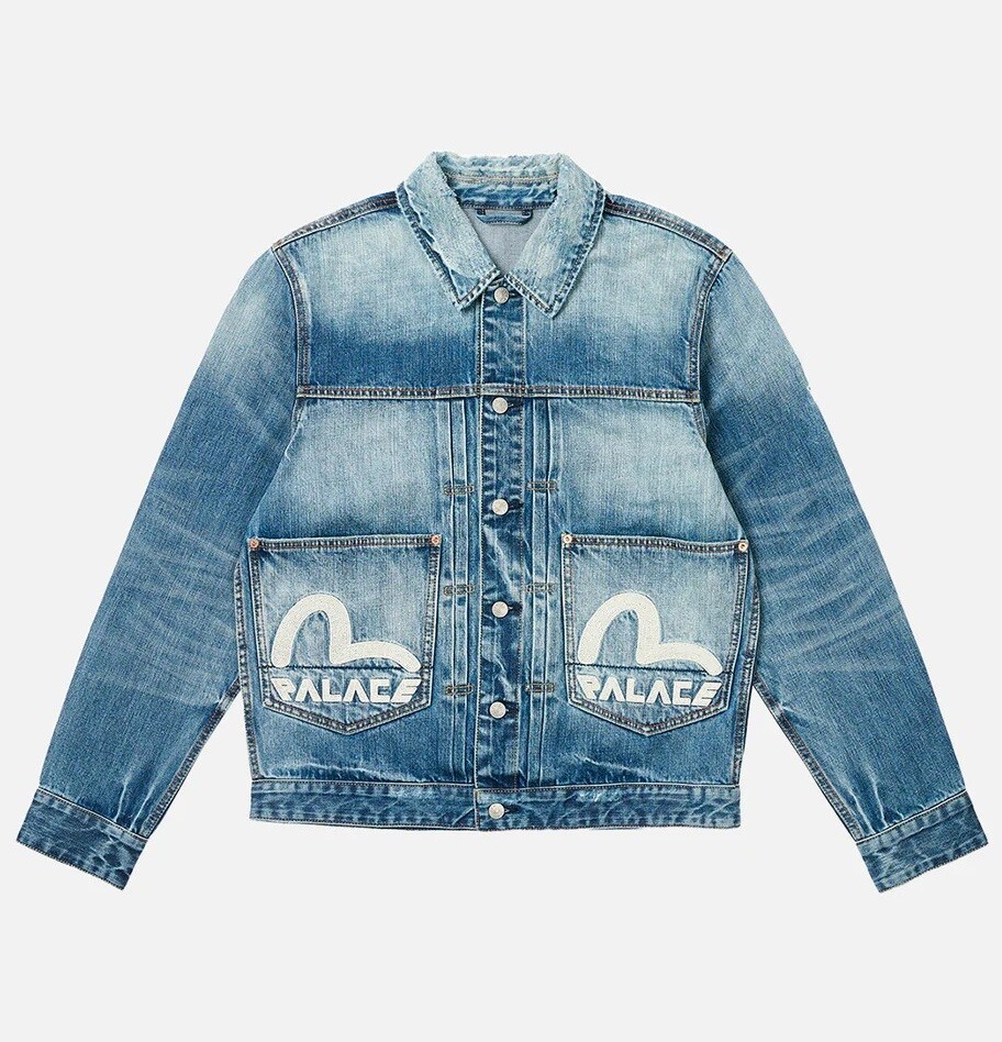 

Куртка Palace x Evisu Dice Denim, голубой