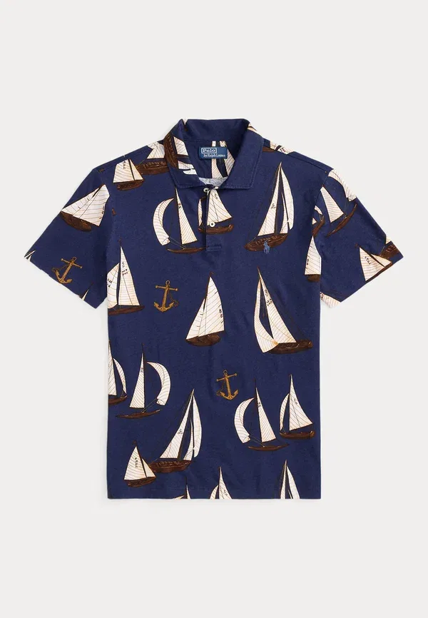 Футболка поло с принтом Standard Fit Sailboat Jersey Polo Shirt Polo Ralph Lauren, Nautical Traverse — фото 4
