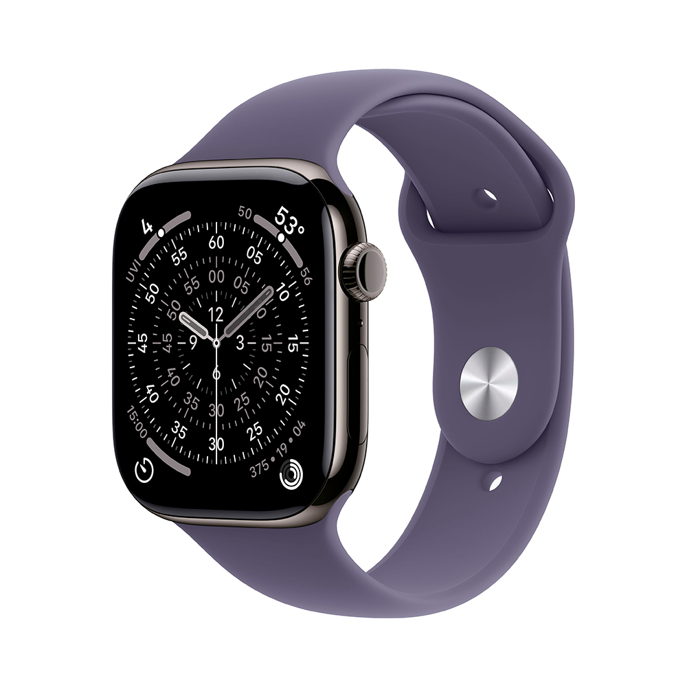

Умные часы Apple Watch Series 11 (GPS+Cellular), 46 мм, Slate Titanium Case/Purple Fog Sport Band - M/L, Серый, Умные часы Apple Watch Series 11 (GPS+Cellular), 46 мм, Slate Titanium Case/Purple Fog Sport Band - M/L
