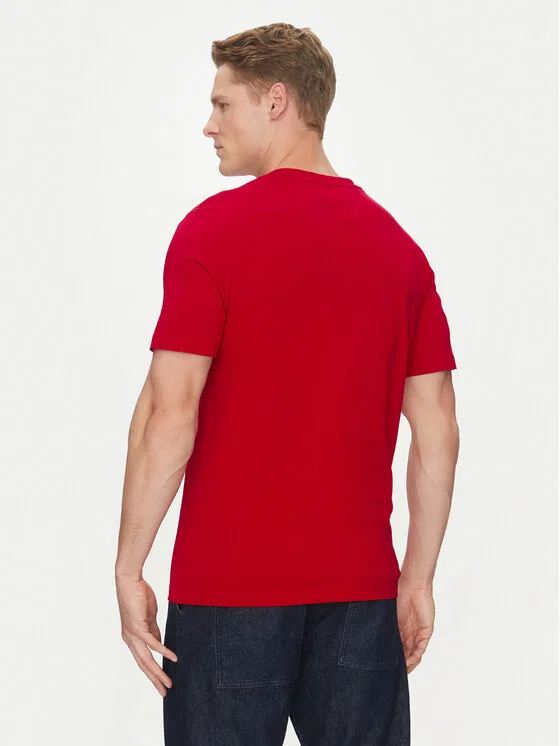 Футболка regular fit Center Stack Tommy Hilfiger, красный — фото 3
