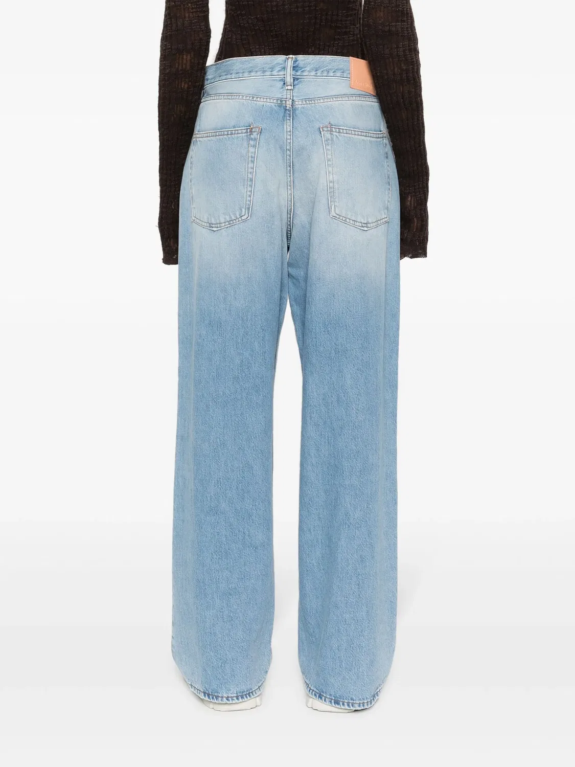 Джинсы с завышенной талией и широкими брюками Acne Studios, синий — фото 2