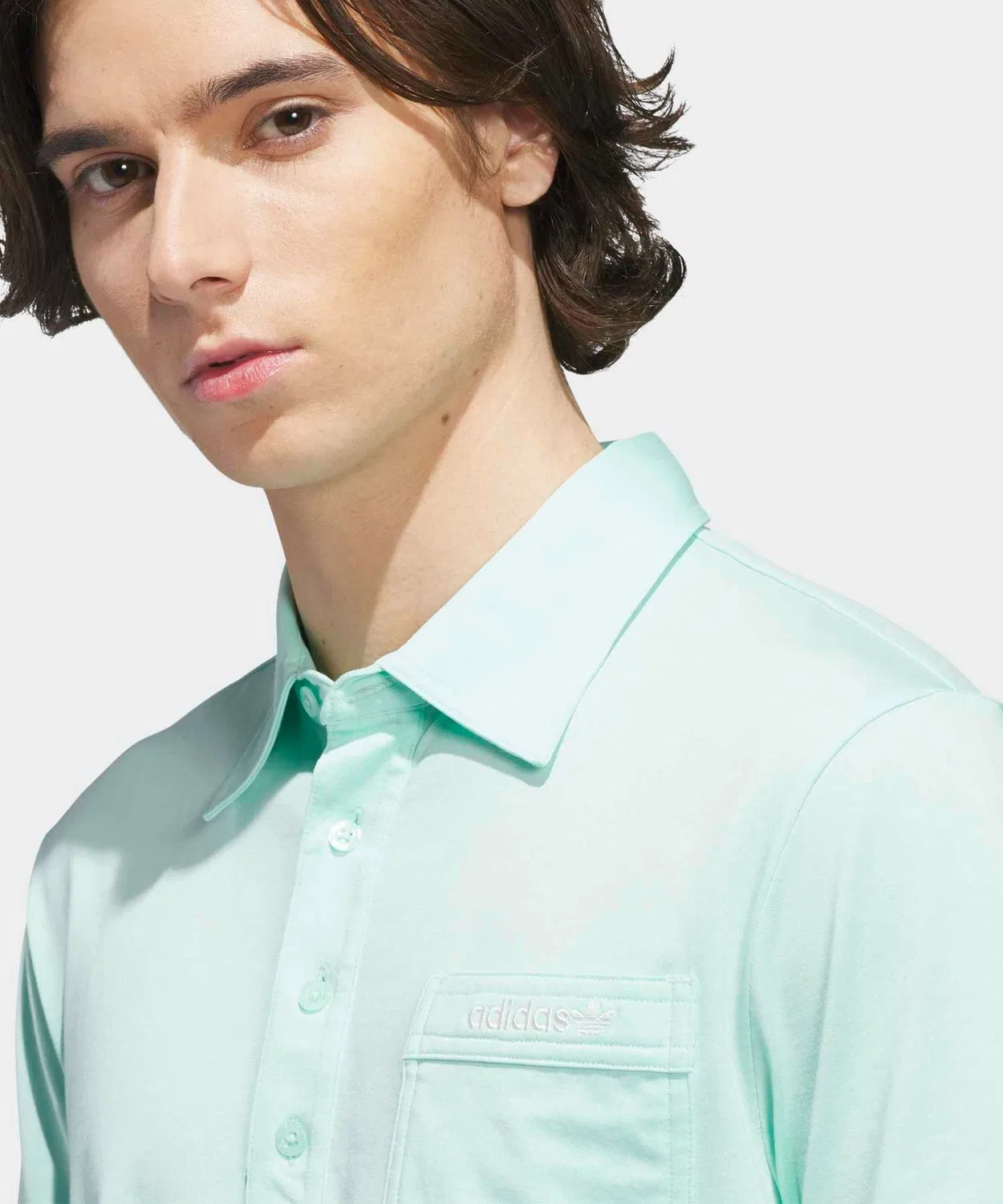 Мужская футболка-поло с коротким рукавом Adidas Golf Original Golf Chest Pocket, Green — фото 3