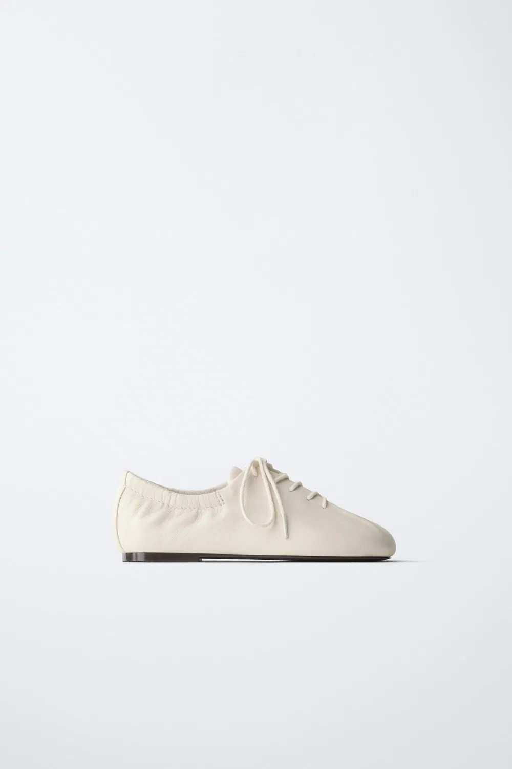 Кожаные туфли дерби ZARA, White