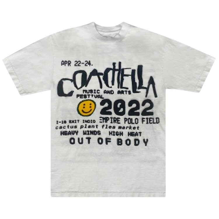 

Футболка Cactus Plant Flea Market x Coachella Tee 'White/Smile', белый