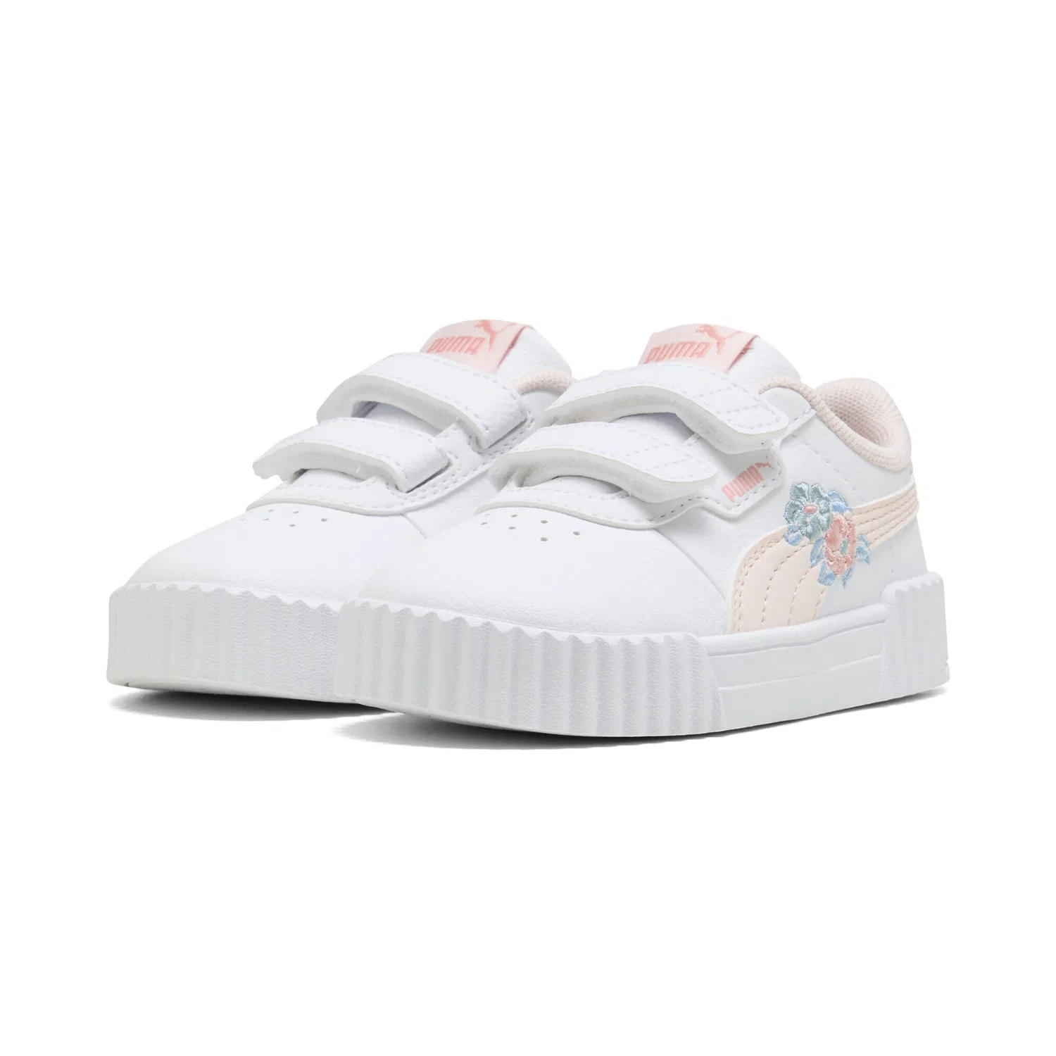 Детские кроссовки с цветочным принтом Carina 3.0 PUMA, White/Jasmine Flower/Seafoam