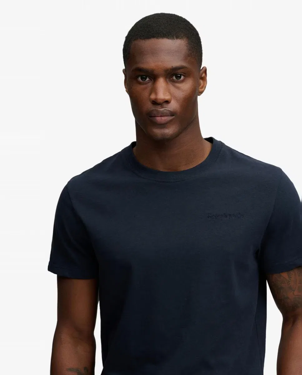 Мужская футболка, Essential Company Logo, Superdry, темно-синий — фото 3
