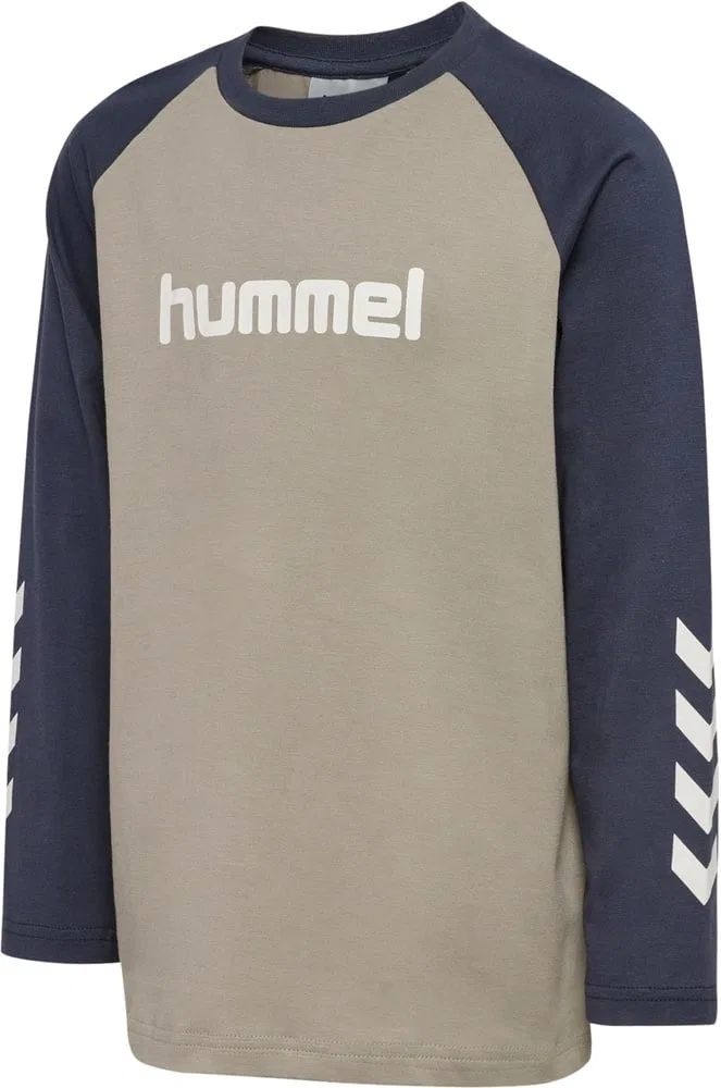 Лонгслив с логотипом Hmljr Logo T-Shirt L/S Hummel, хаки
