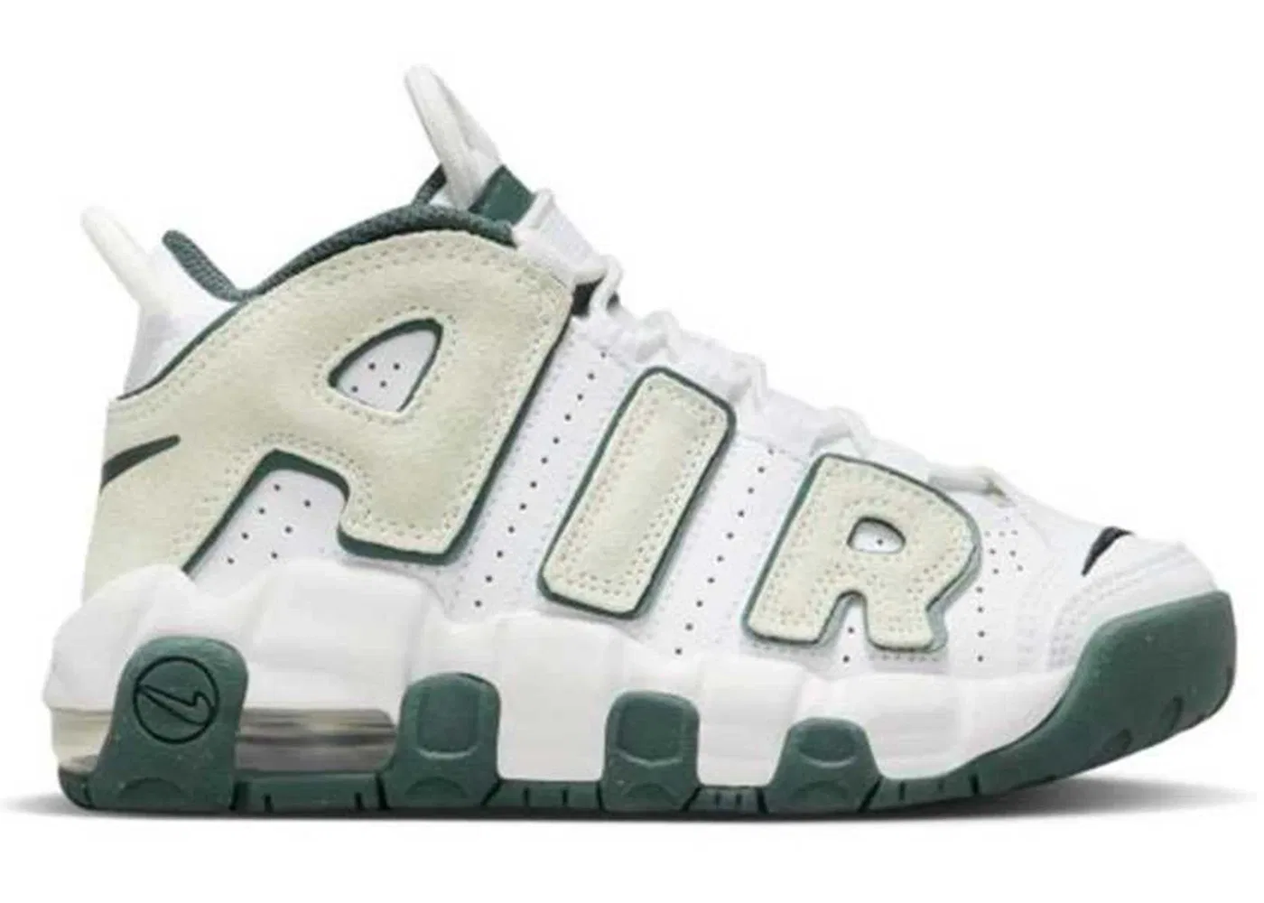 Детские кроссовки Lifestyle Nike Air More Uptempo, White/Vintage Green/Summit White/Sea Glass