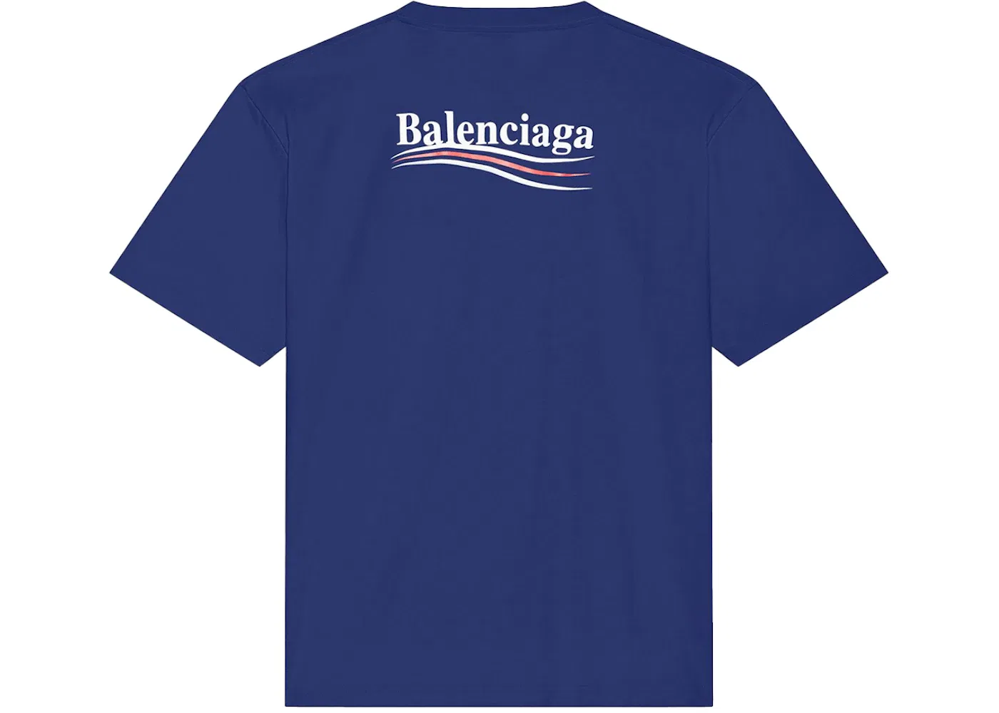 Мужская футболка с принтом Political Campaign Balenciaga, Pacific Blue/White — фото 2