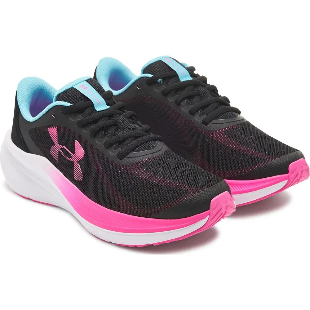 Детские кроссовки Charged+ Chase для бега Under Armour, Black/Pink/Blue