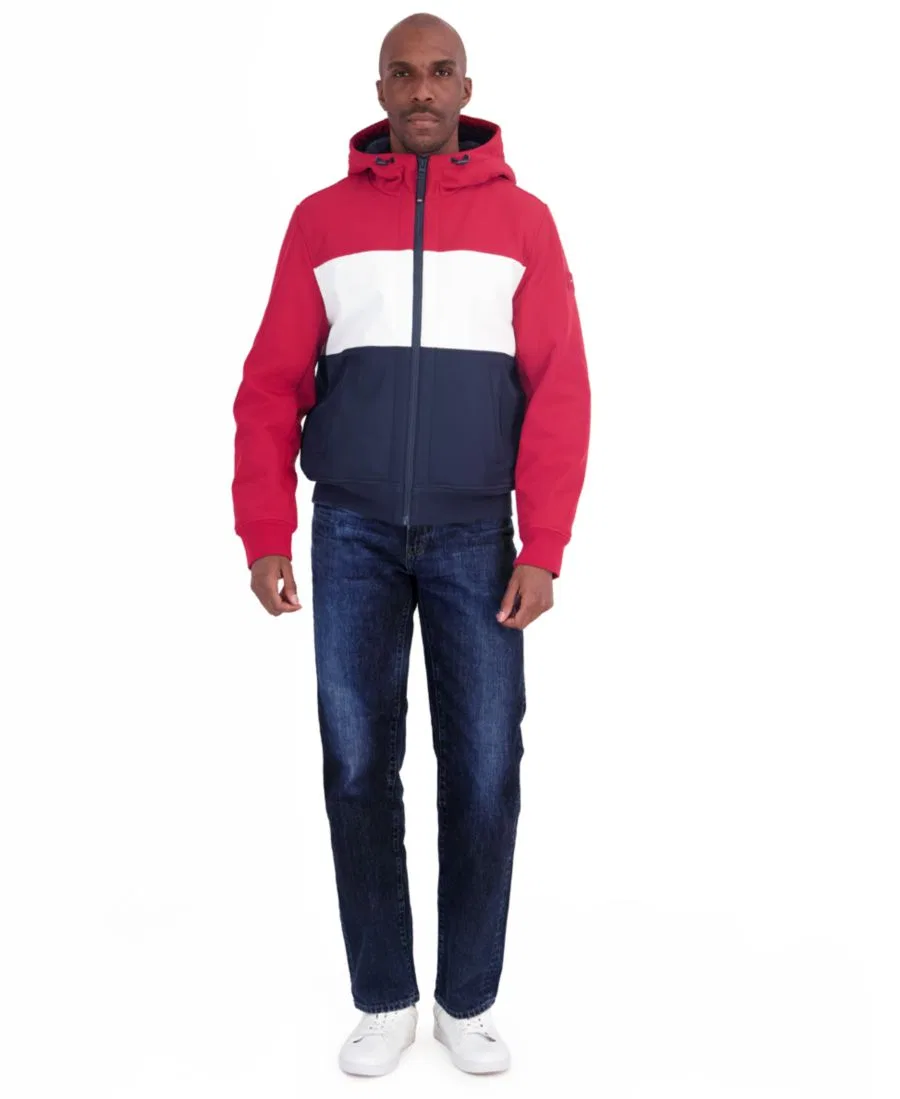 Куртка-бомбер с подкладкой из шерпы, с капюшоном Tommy Hilfiger, Navy/White/Red — фото 2