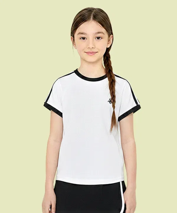 Футболка с принтом Pretzel, Beverly Hills Polo Club Kids, белый