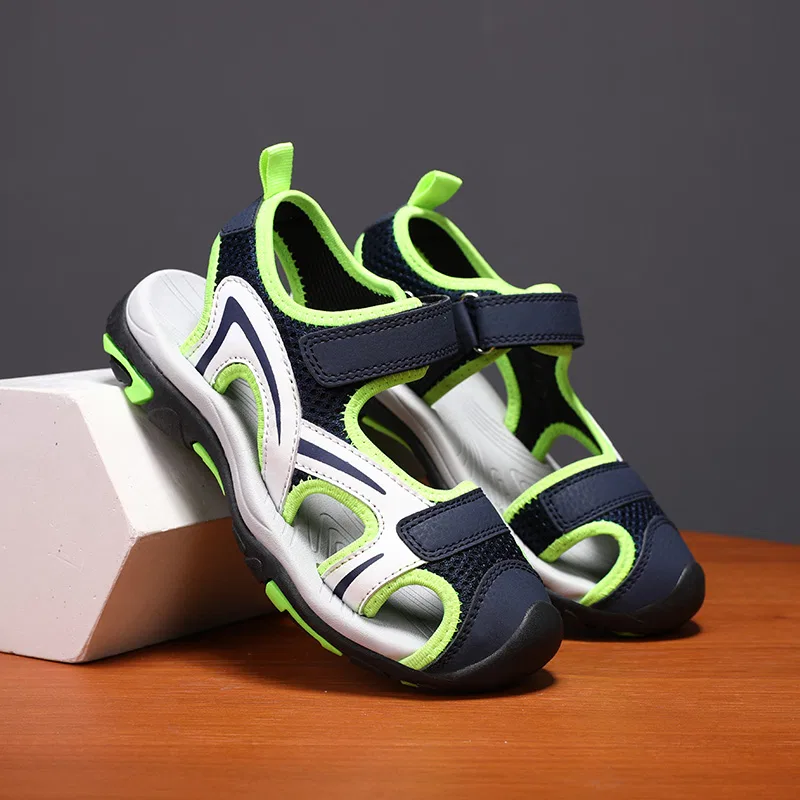 Детские сандалии с низким верхом, износостойкие, модель 807HX Neon Green, SHIBU, Neon Green — фото 3