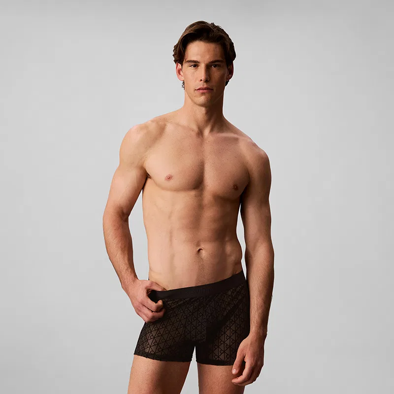 Мужские боксеры-брифы с длинной штаниной Calvin Klein, Space Black — фото 3