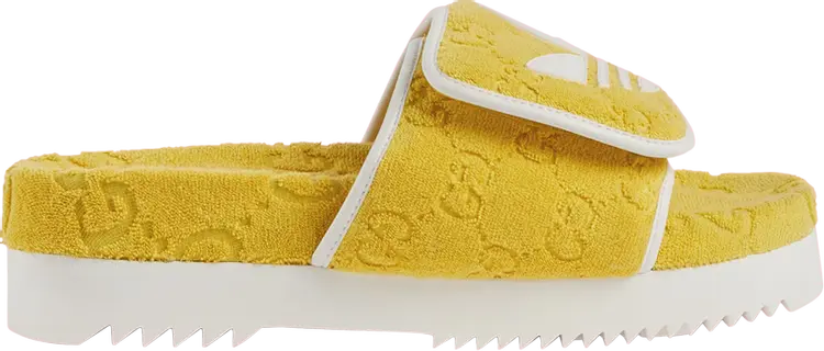 Сандалии Adidas Adidas x Gucci GG Platform Sandal 'Yellow Cotton Sponge', желтый — фото 2