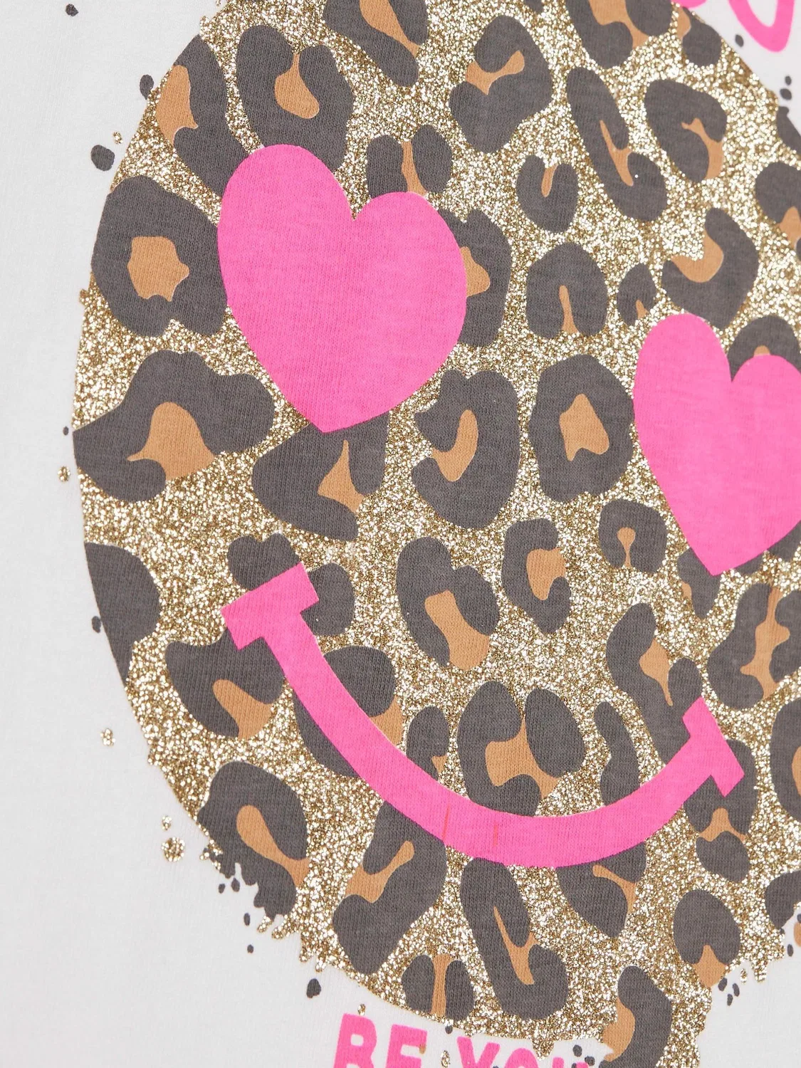 Футболка с принтом Leopard Smiley River Island, белый — фото 3