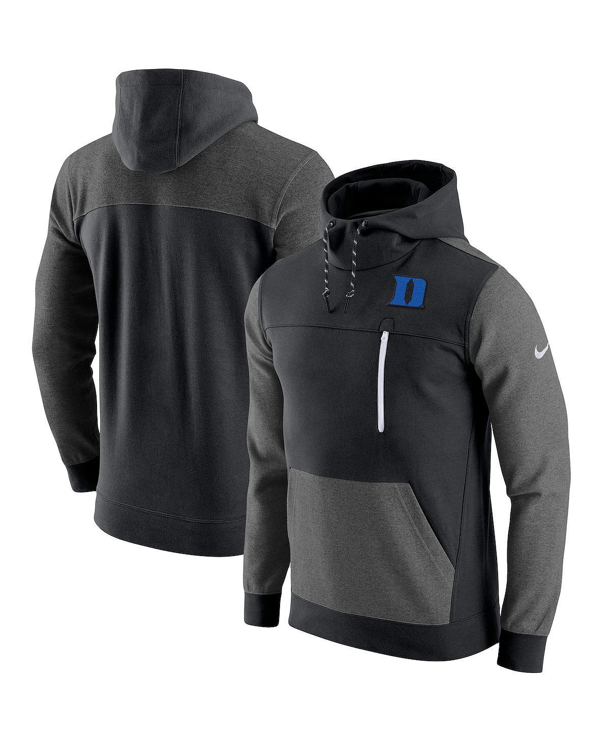 Мужская черная толстовка с капюшоном duke blue devils av-15 2.0 pullover Nike, черный - фото