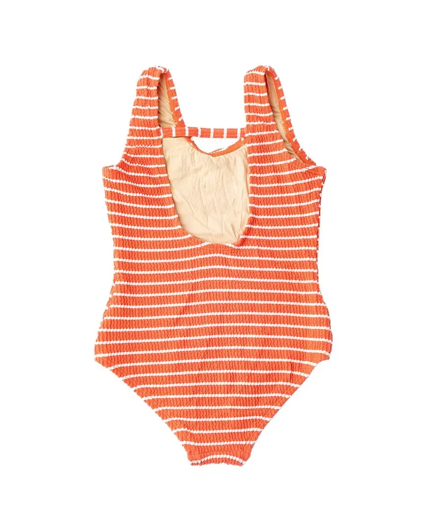 Детский слитный купальник с защитой UPF 50+ Shade Critters Stripe, оранжевый — фото 2