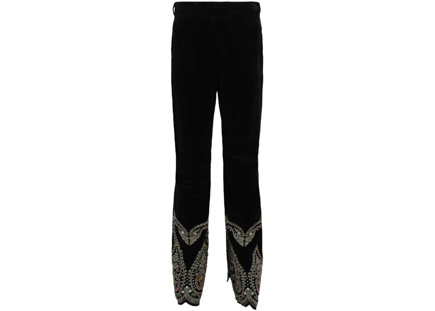 Мужские брюки из вельвета с вышивкой Gucci, Black — фото 2